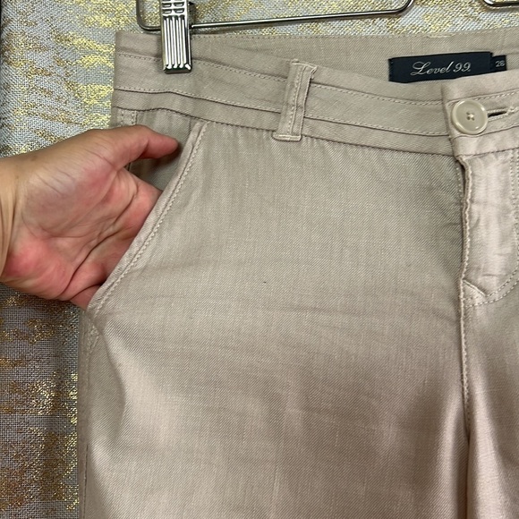 ANTHROPOLOGY Level 99 Shayla Mushroom WideLeg Pants Size 26 - Picture 5 of 15